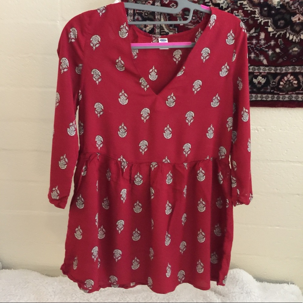Boho Peplum Tunic, Indian design,  size small